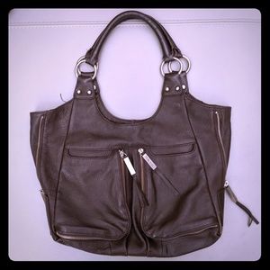 Perlina Brown Leather Purse